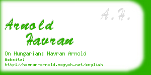 arnold havran business card